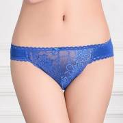 Lacy blue see-thru panties