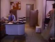 Hot girl at office locked out naked.