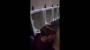 Blowjob in the public bathroom