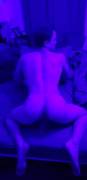 Bedroom + blacklight + bro + butt =