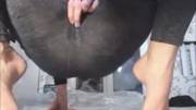 Powerful Squirting In Grey Leggings