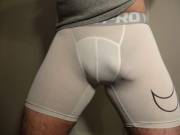 Nike compression shorts - my cock outline