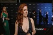 Amy Adams in a plunging neckline dress