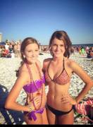 Two Happy Girls on the Beach