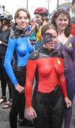 Fremont Naked Bike Ride 2009 - Star Trek body paint (X-post from r/WTF)