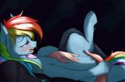 Rainbow Dash Experiencing Dexterous Ecstasy.