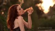 Felicia Day Deep Throats A Pizza (xpost r/celebgfys)