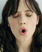 Zooey Deschanel's amazing lips in position