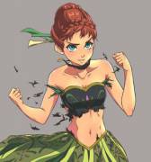 Princess Anna channeling her inner Hulk (FUJIOMARU)