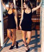 Two black dresses