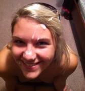 Smiling blonde amateur